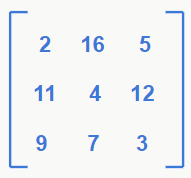matriz quadrada de ordem 3