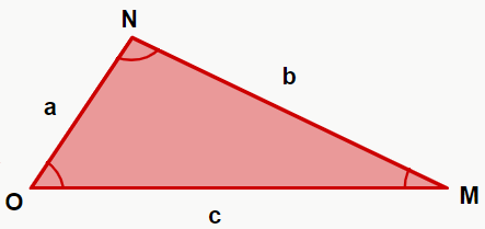 triângulo escaleno com ângulo e lados
