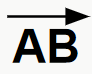 Notação da semirreta AB